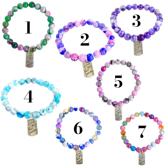 Find Joy In The Journey Gemstone Beaded Bracelet - Picture 2 of 13